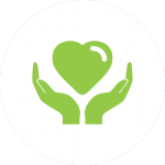 Benefits icon (hands with heart)