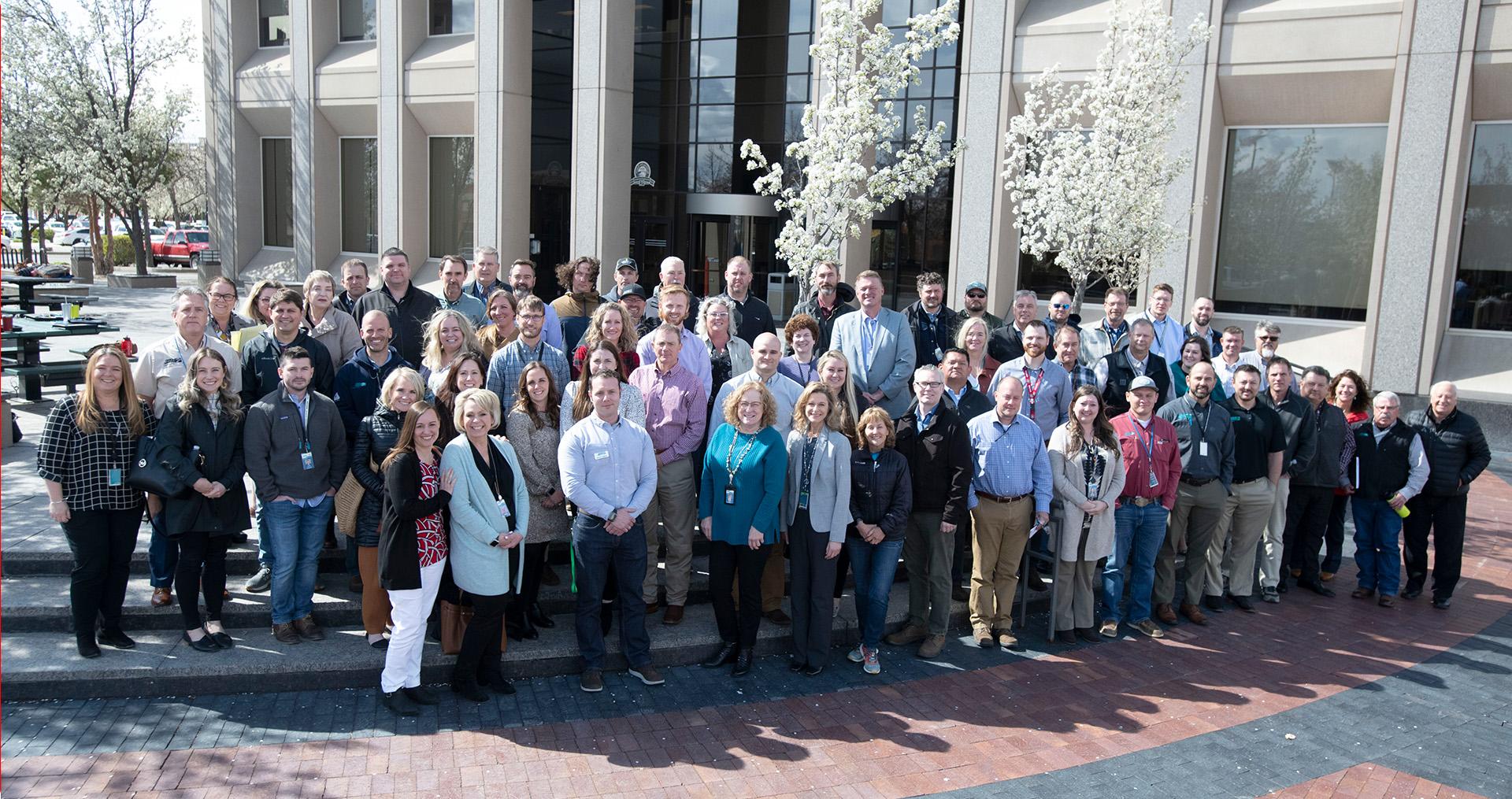 Idaho Power employees gathered together for a group photo